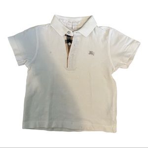 Burberry children white polo shirt 6Y